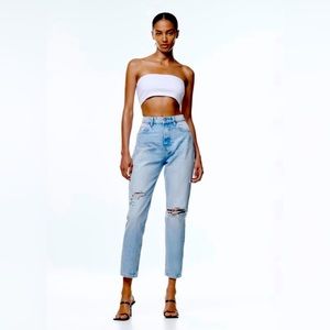 Ripped Mom Fit Jeans